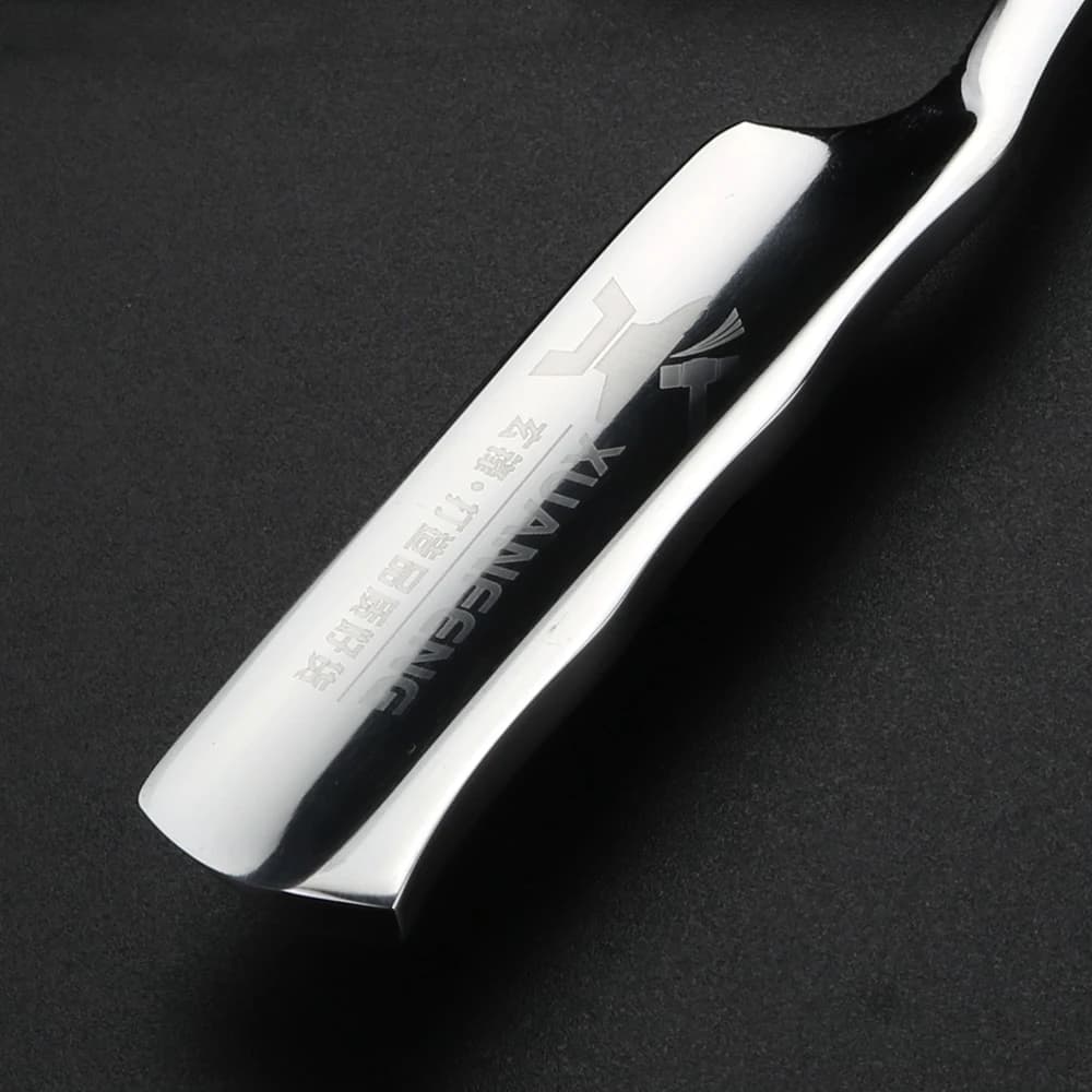 XUANFENG-Rasoir Pliant à Miroir en Acier pour Homme, Haute Dureté, Bord Droit Tranchant, 440C