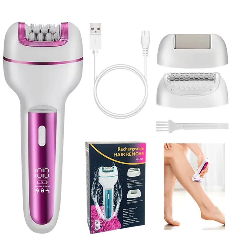Épilateur électrique 3 en 1 Rechargeable pour femmes, pour le visage et le corps, épilation féminine