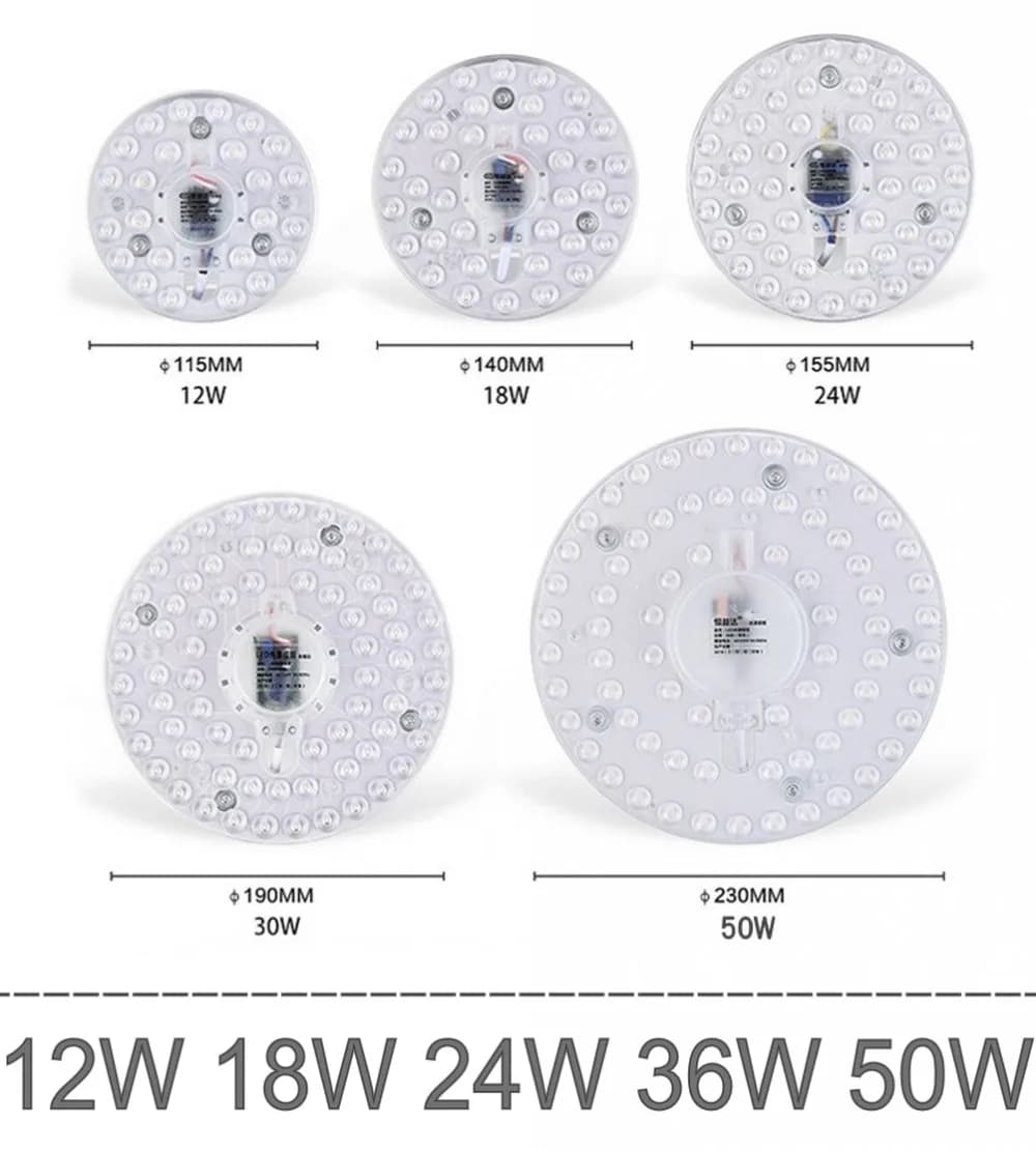 Anneau lumineux LED pour panneau circulaire, panneau de plafond rond, AC 220V, 230V, 240V, SMD, 50W,