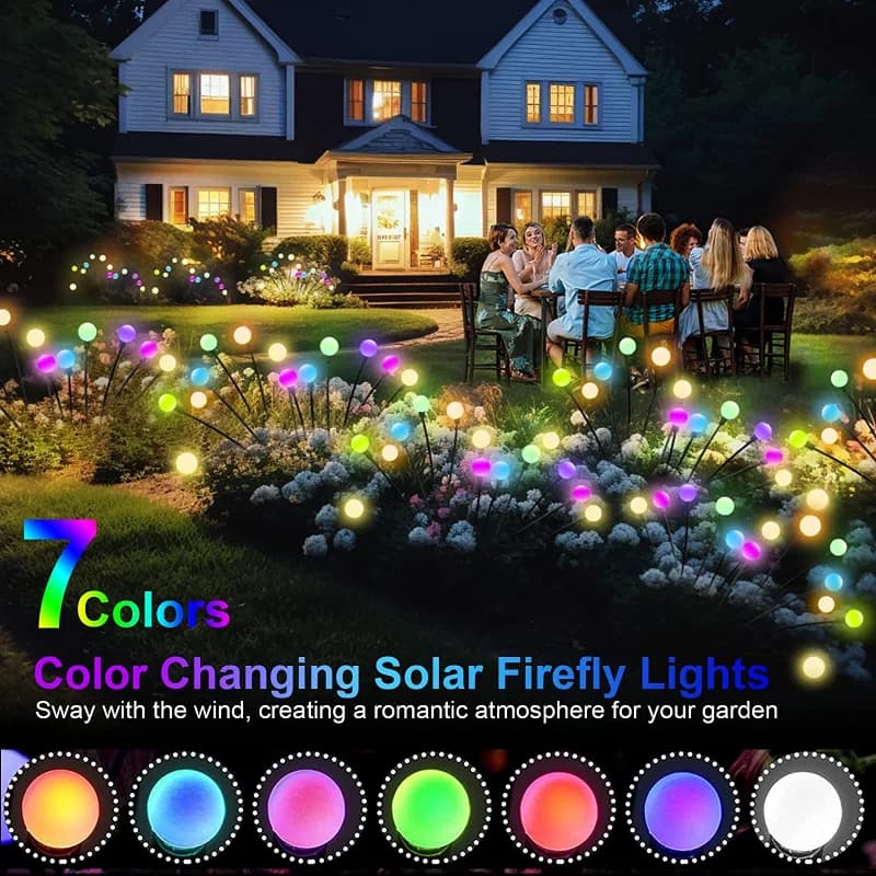 Paquet de 10 lampes de jardin solaires extérieures nouveau Design de feuille amélioré lumières solai