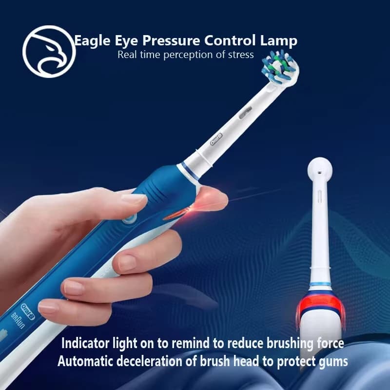 Brosse à dents électrique Oral B originale PRO 4000, capteur de pression 3D, nettoyage quotidien des
