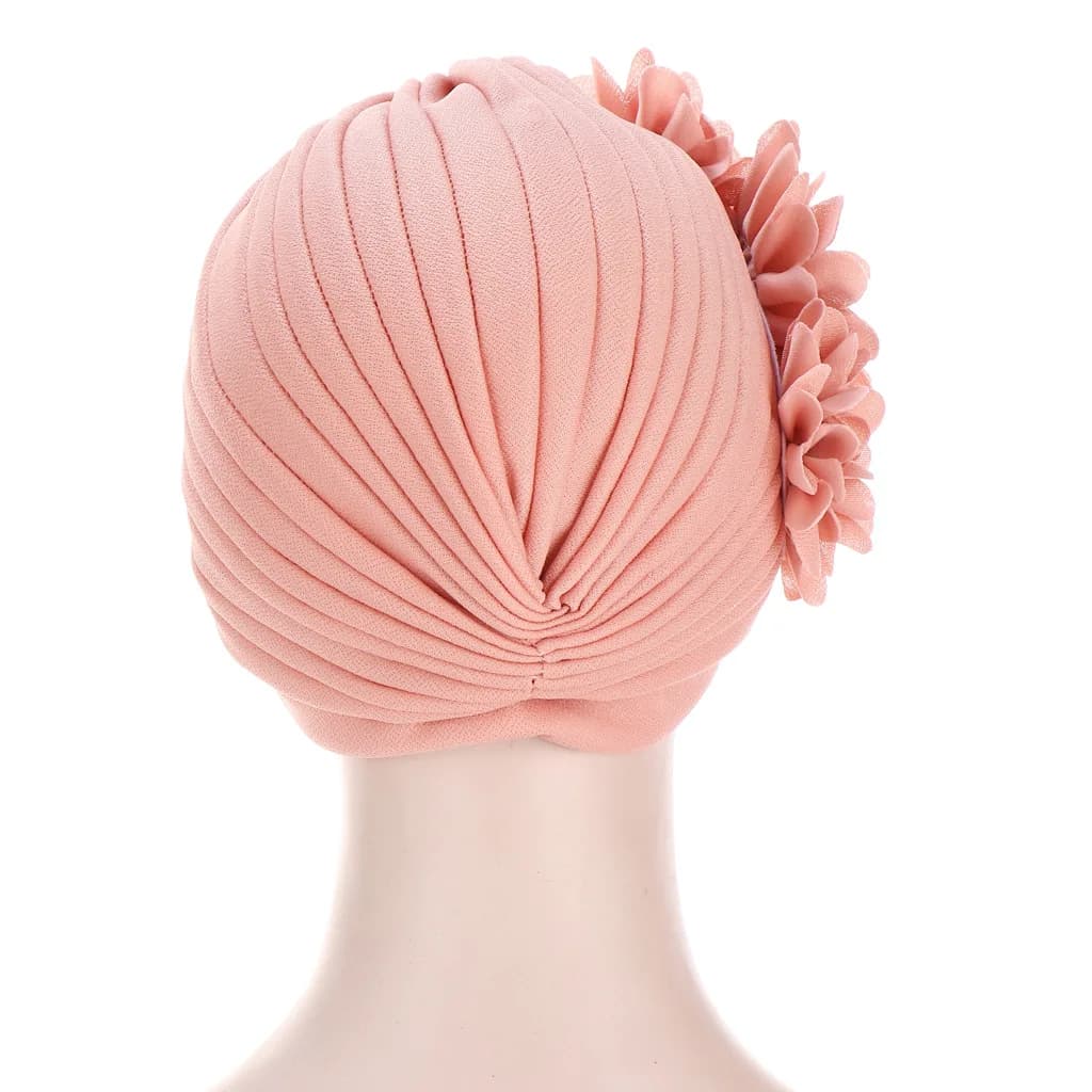 Casquettes turban à volants fleuris pour femmes, chapeaux africains, enveloppement de sauna, bonnet 