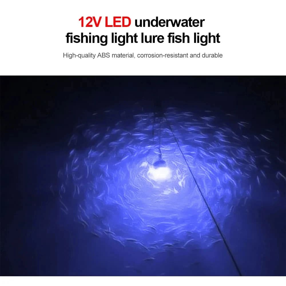 Lampe sous-marine 12V 15W 108 LED, lumière de pêche de nuit, étanche IP68, multicolore, attire en pr