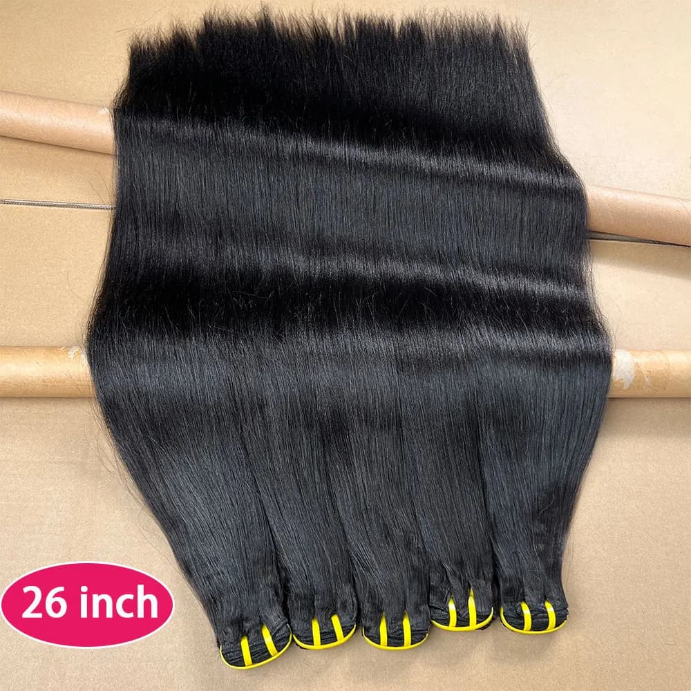 Mèches Yaki naturelles crépues lisses, Extensions de cheveux bruts, 8 à 30 pouces, pour femmes, 1/3/