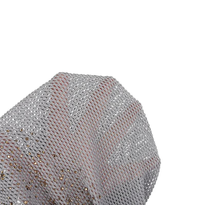 Chapeau Turban d'été en maille respirante pour femmes, élastique, diamants, foulard musulman, Bonnet