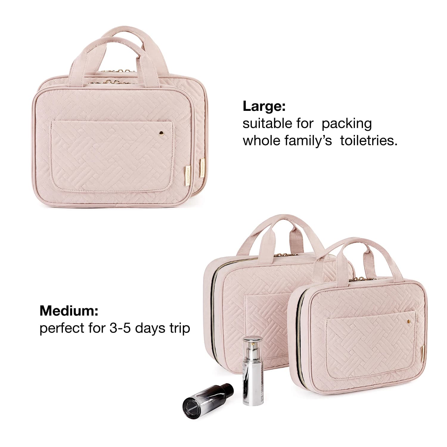 BAGSMART bolsos de maquillaje Sac de rangement de voyage,organisateur de voyage, sac de toilette sus