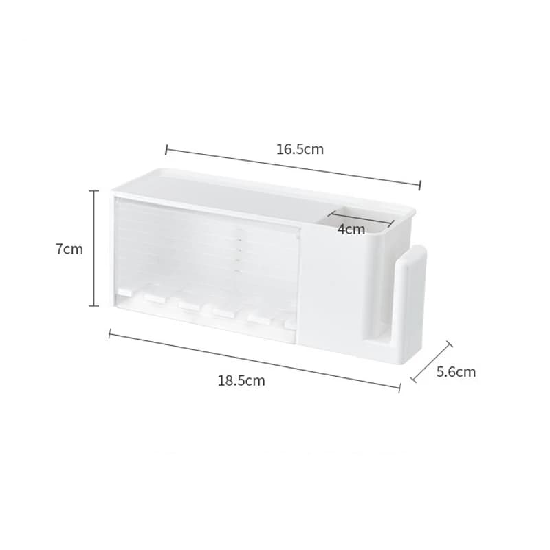 Étagères de salle de bain, support mural pour brosse à dents et dentifrice, support de rangement à v