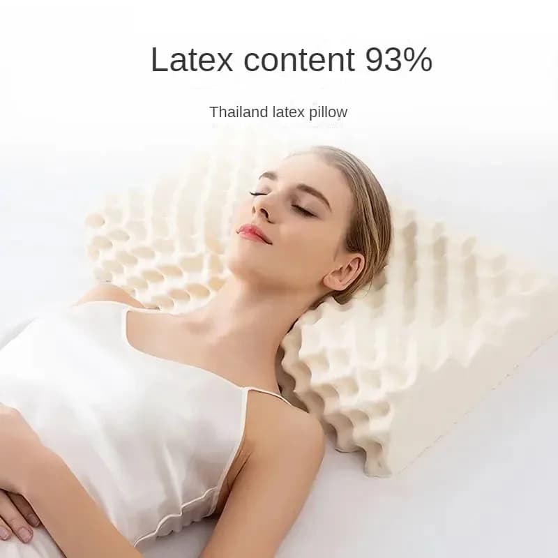 Oreiller cervical en latex naturel thaïlandais 93% pour la colonne vertébrale, pour la maison, adult