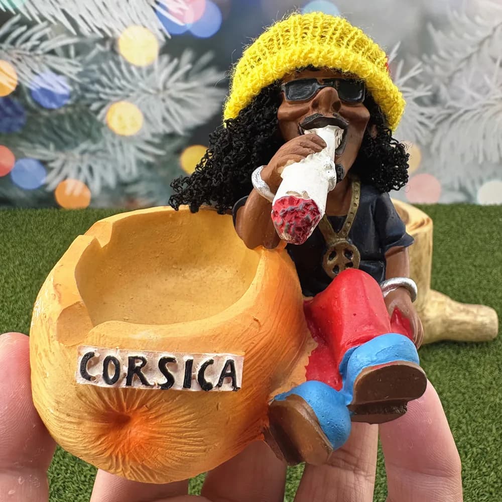 Cendrier Rastafari Corse, Cendrier en Résine Style Jamaïcain, Cendrier à Cigares en Forme de Fruit T