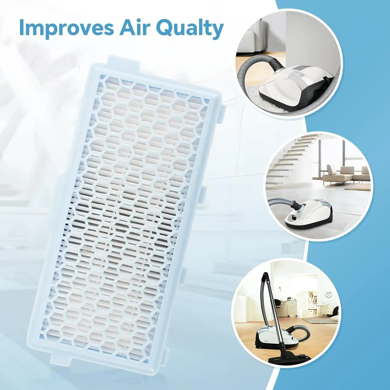 Filtres HEPA pour aspirateur Miele SF-AA 50 SF-HA 50 Active Airclean C1 C2 C3 S4 S5 S6 S8 S6000 S800