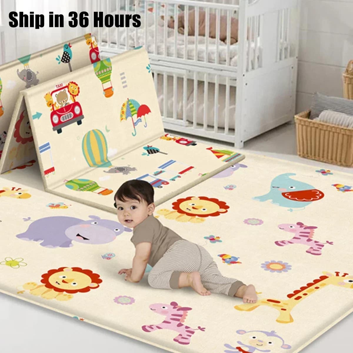 Tapis pliable pour enfants, tapis de jeu non toxique pour bébé, éducatif dans la crèche, tapis d'esc