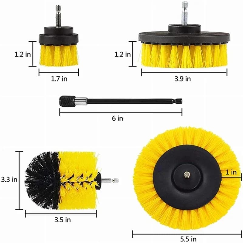 Kit de tête de perceuse électrique, fixation, brosse à récurer électrique pour tapis, salle de bains