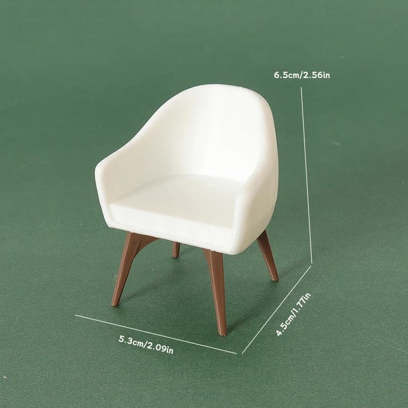 Mini fauteuil Miniature pour maison de poupée, modèle de meubles, accessoires pour décoration de mai
