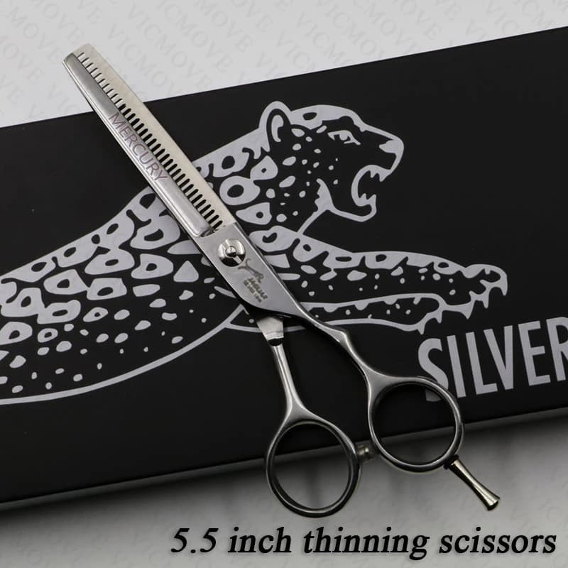 Ensemble de ciseaux de coiffure professionnels de 5.5 pouces, coupe + ciseaux de barbier amincissant