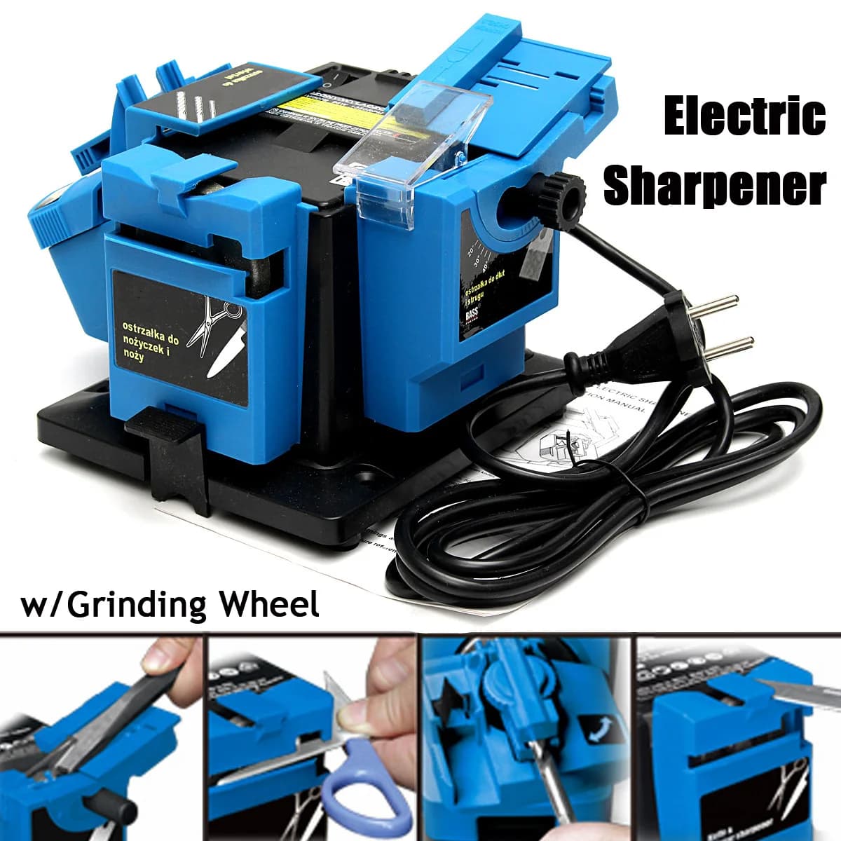 Affûteur électrique multifonction, outil de meulage domestique, couteau hélicoïdal, perceuse HSS, ci
