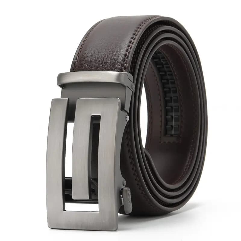 Ceintures hommes boucle automatique conception ceinture en cuir véritable pour hommes de luxe en cui