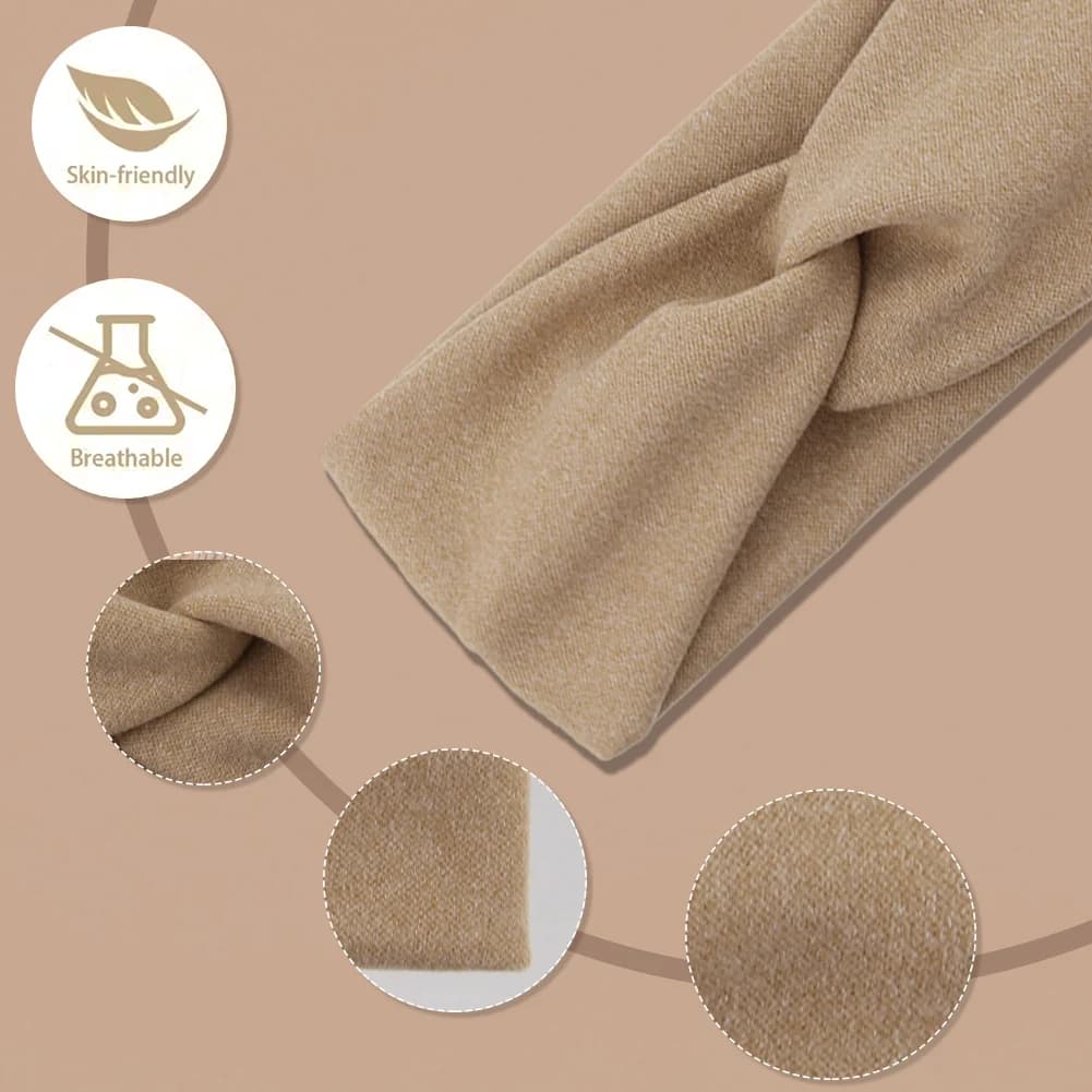5 pièces/lot solide torsion bébé filles bandeaux cachemire à la main élastique bandeaux automne hive
