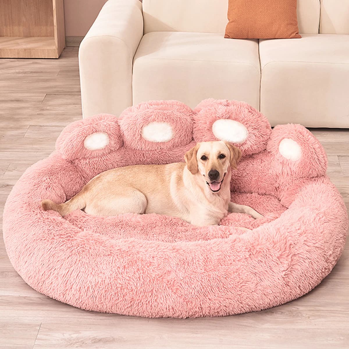 Lit moelleux pour chien, niche d'hiver en peluche, accessoires, produits pour animaux de compagnie, 