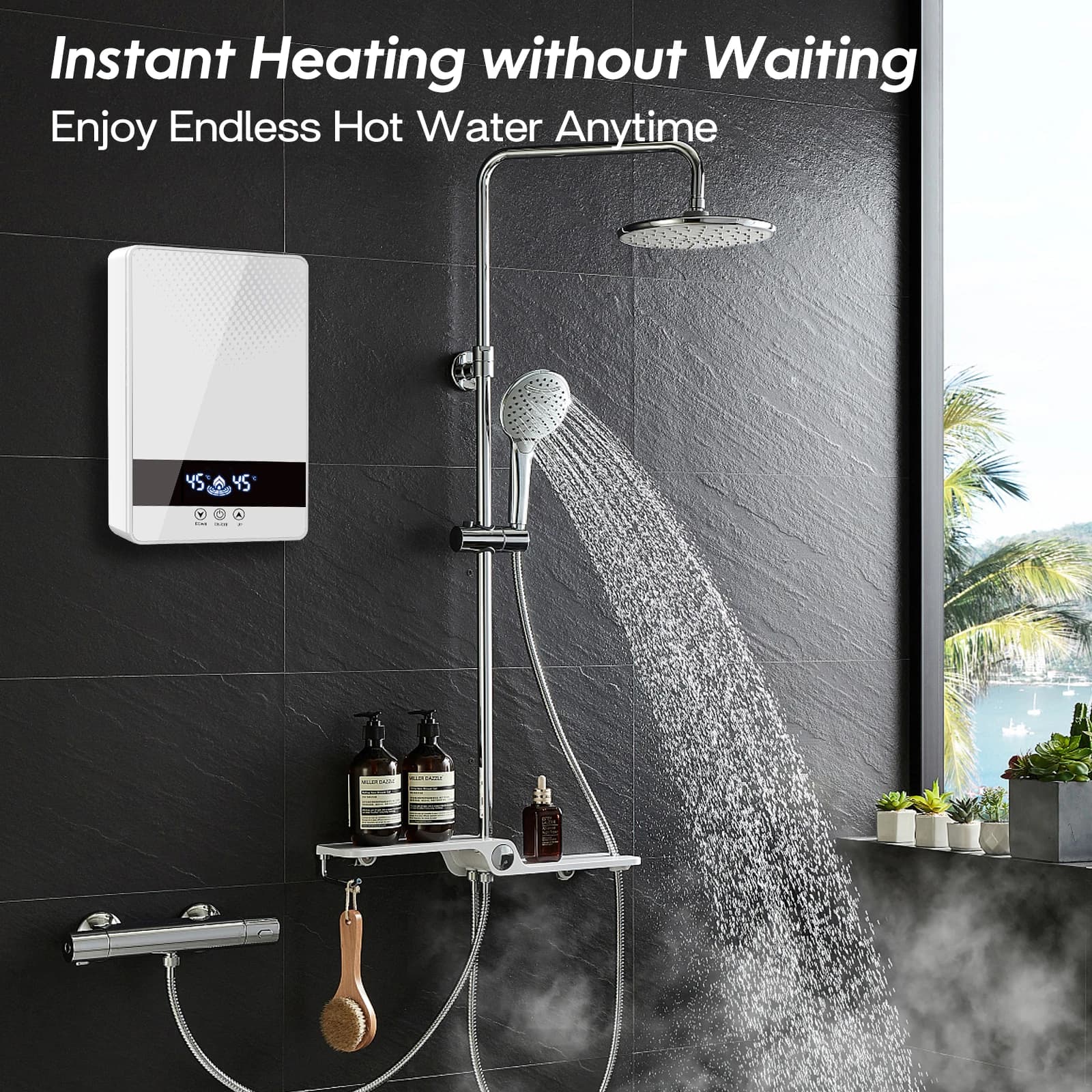 Chauffe-eau électrique instantané sans réservoir douche salle de bain bain chauffe-eau 220V 7000W te