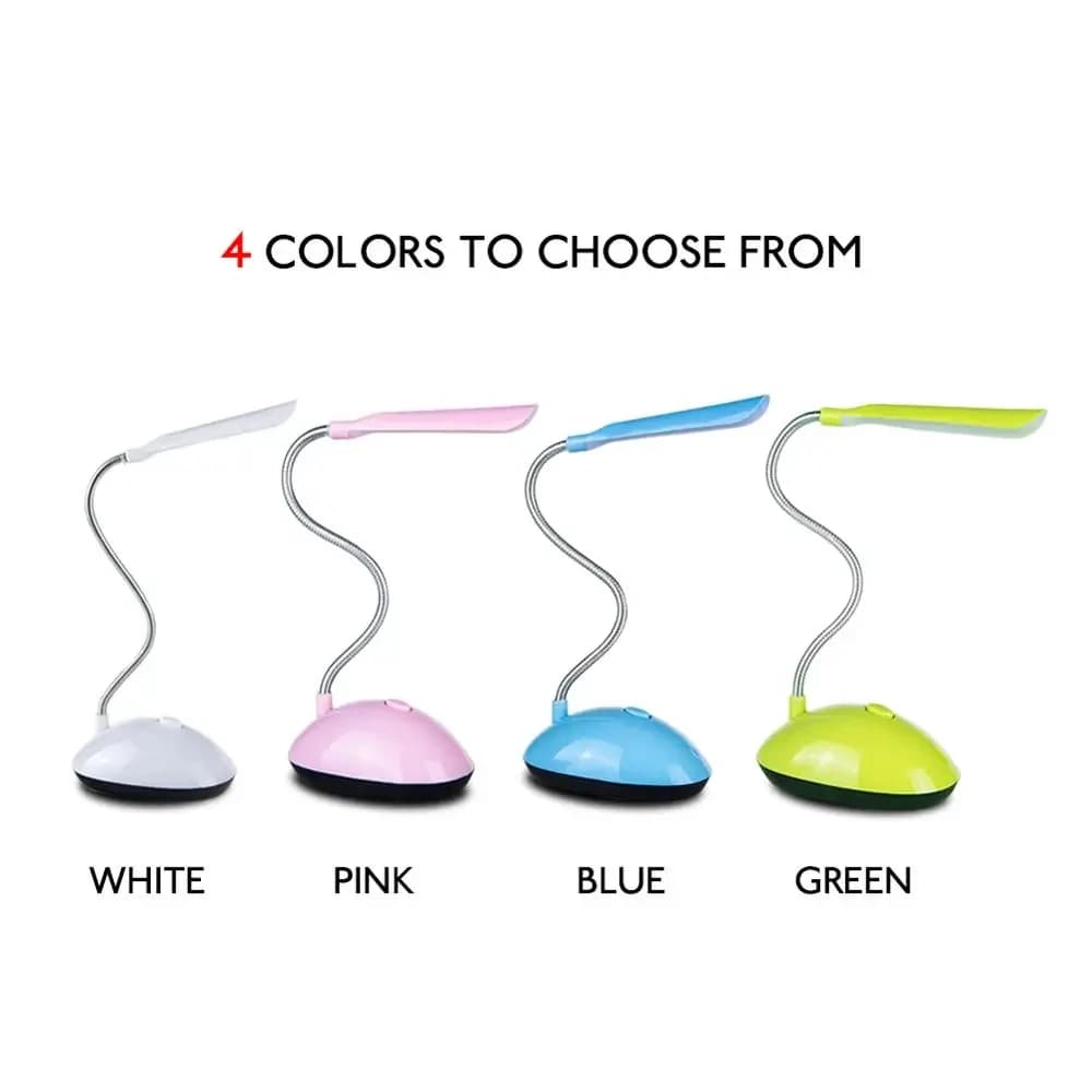Lampe de lecture de Table Flexible à lumière LED Portable, alimentée par batterie, Protection des ye