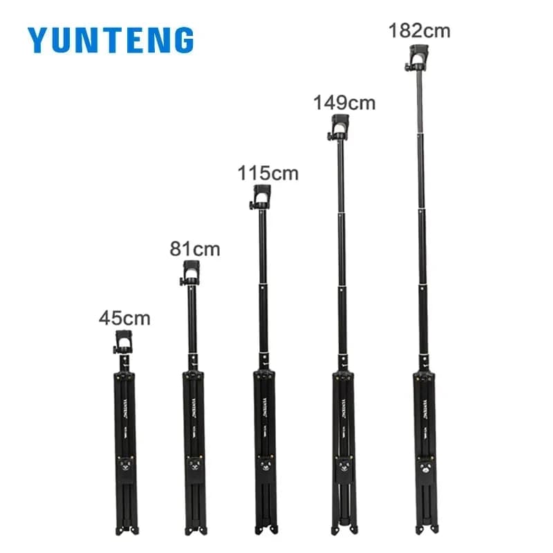 YUNTENG-Trépied rehaussé pour téléphone portable, perche à selfie, télécommande Bluetooth, prise de 