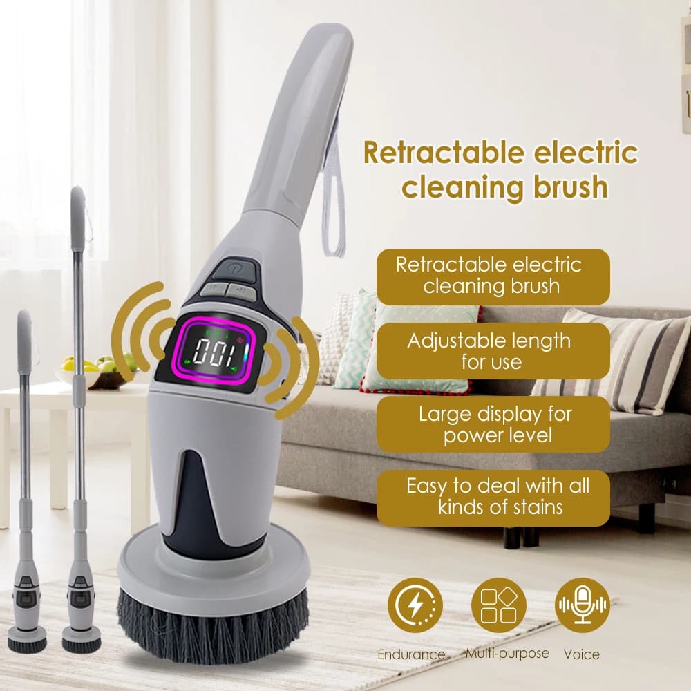 Brosse de nettoyage domestique 10 en 1, brosse de nettoyage électrique multifonctionnelle, brosse de