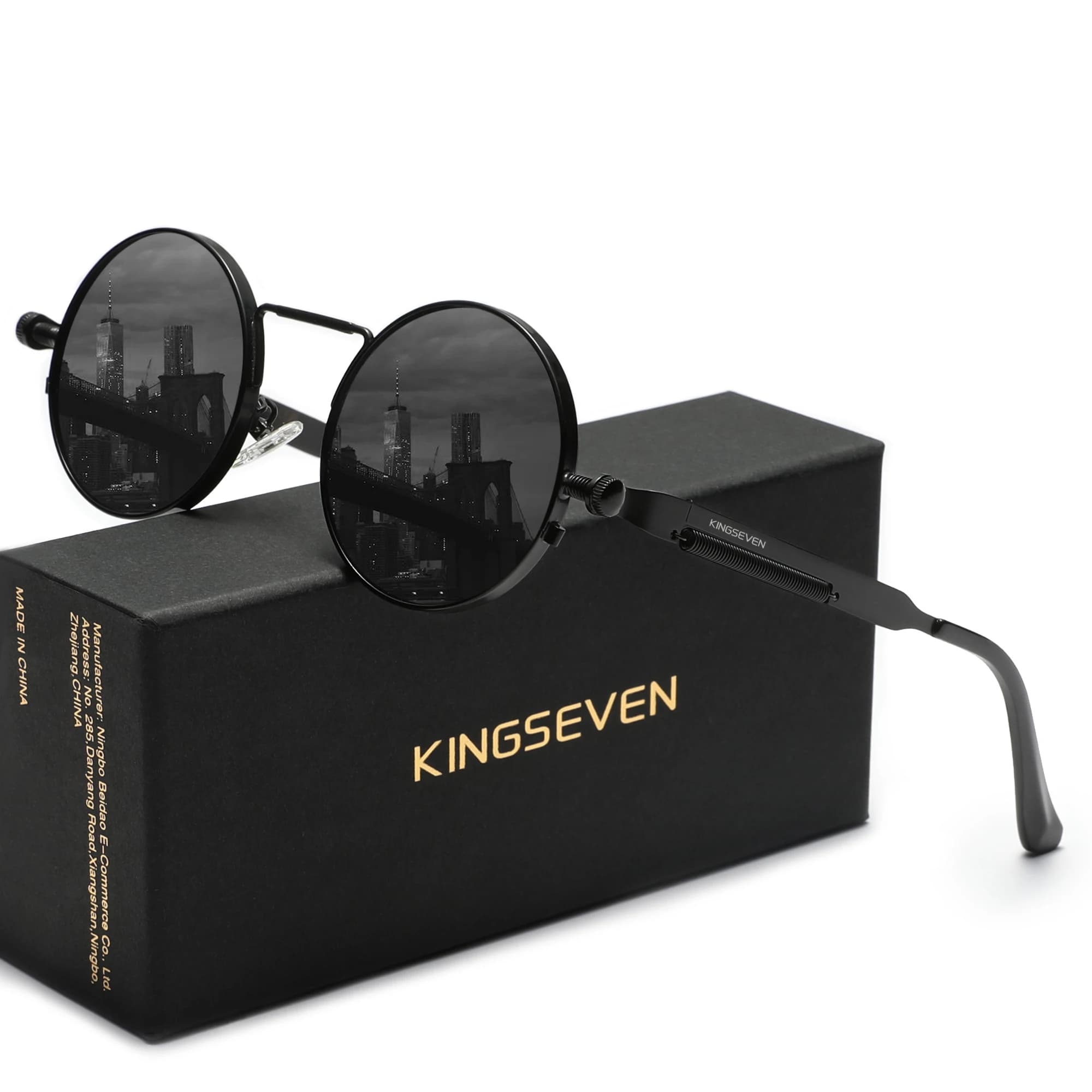 KINGSEVEN Original Designe lunettes de soleil gothique Punk polarisé hommes UV400 lunettes femmes ca