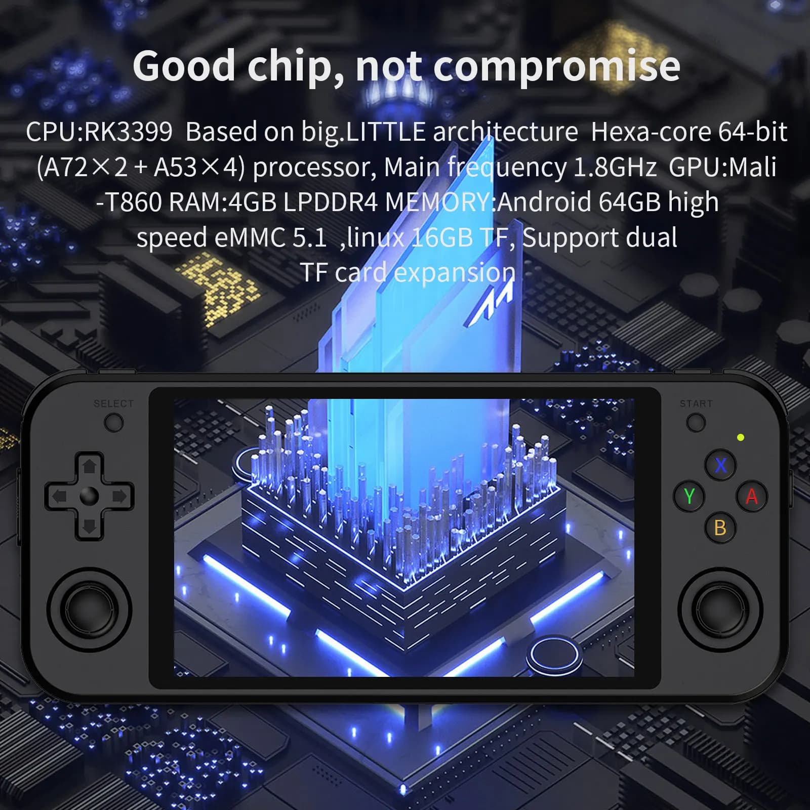 ANBERAlfred-Console de jeu portable RG552, écran tactile IPS 5.36 ", système d'exploitation pour tou