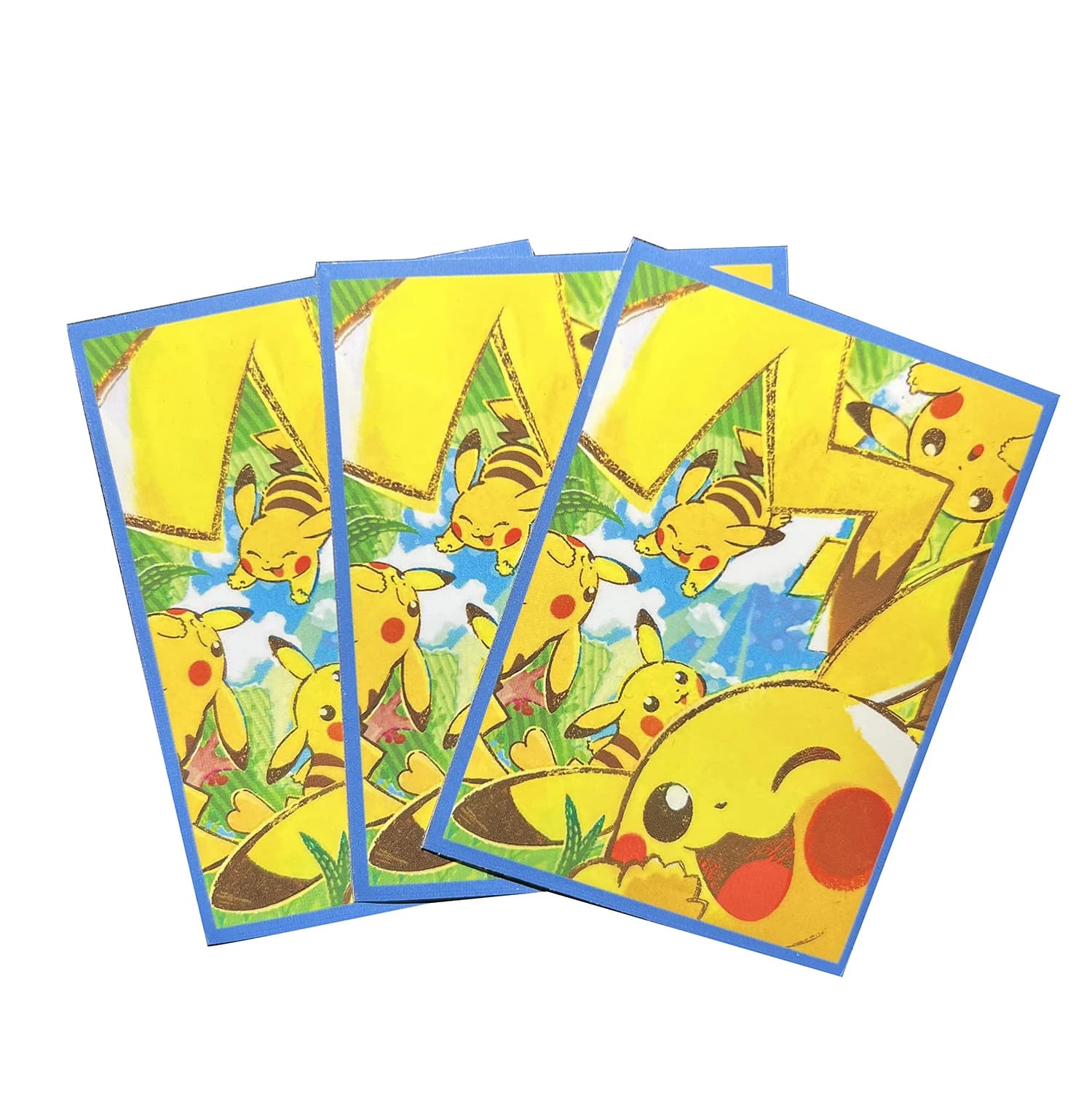 60 pièces 66x91mm Pikacu couverture pour TCG/PKM cartes à collectionner jeux de société mignon Anime