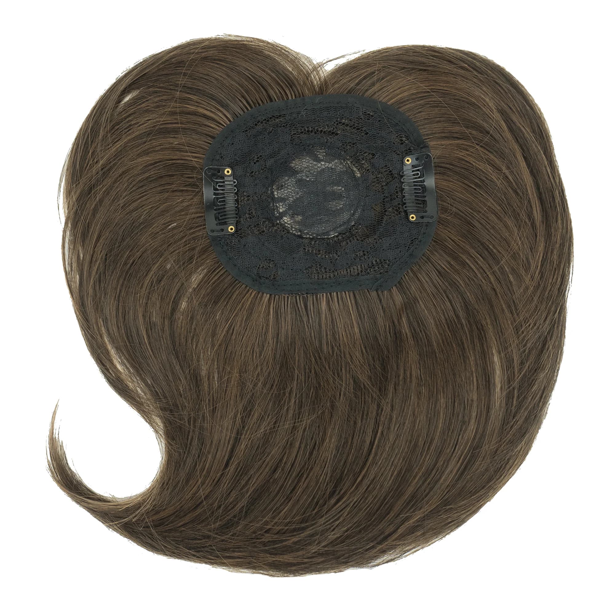 Soowee cheveux synthétiques Topper avec frange Invisible 3D cheveux toupet postiches fermetures de c