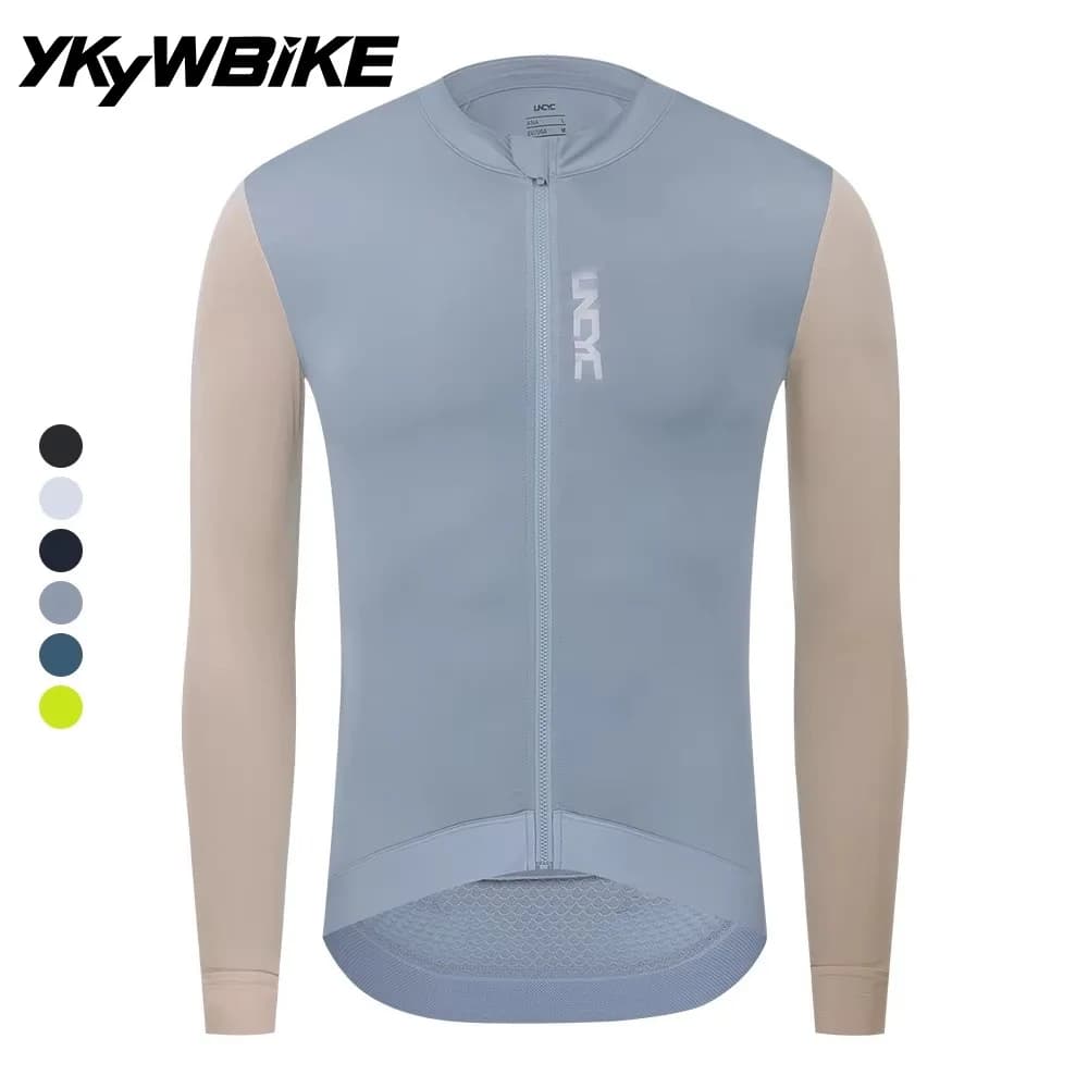 YKYWBIKE maillot de cyclisme pour hommes printemps à manches longues chemise de vélo de route complè