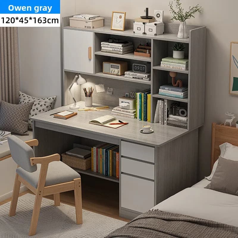 Bureau durable et moderne pour la maison, avec étagère intégrée, idéal pour la chambre d'étudiant, p