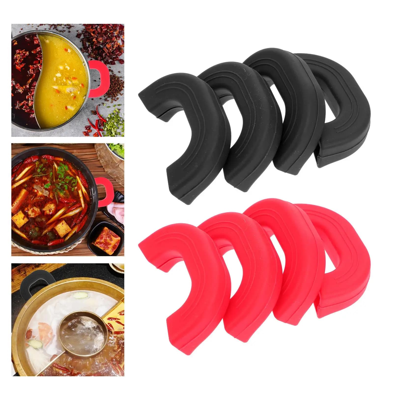 Poignée coordonnante en silicone pour poêles, support d'assistance, poignée de marmite chaude, gadge