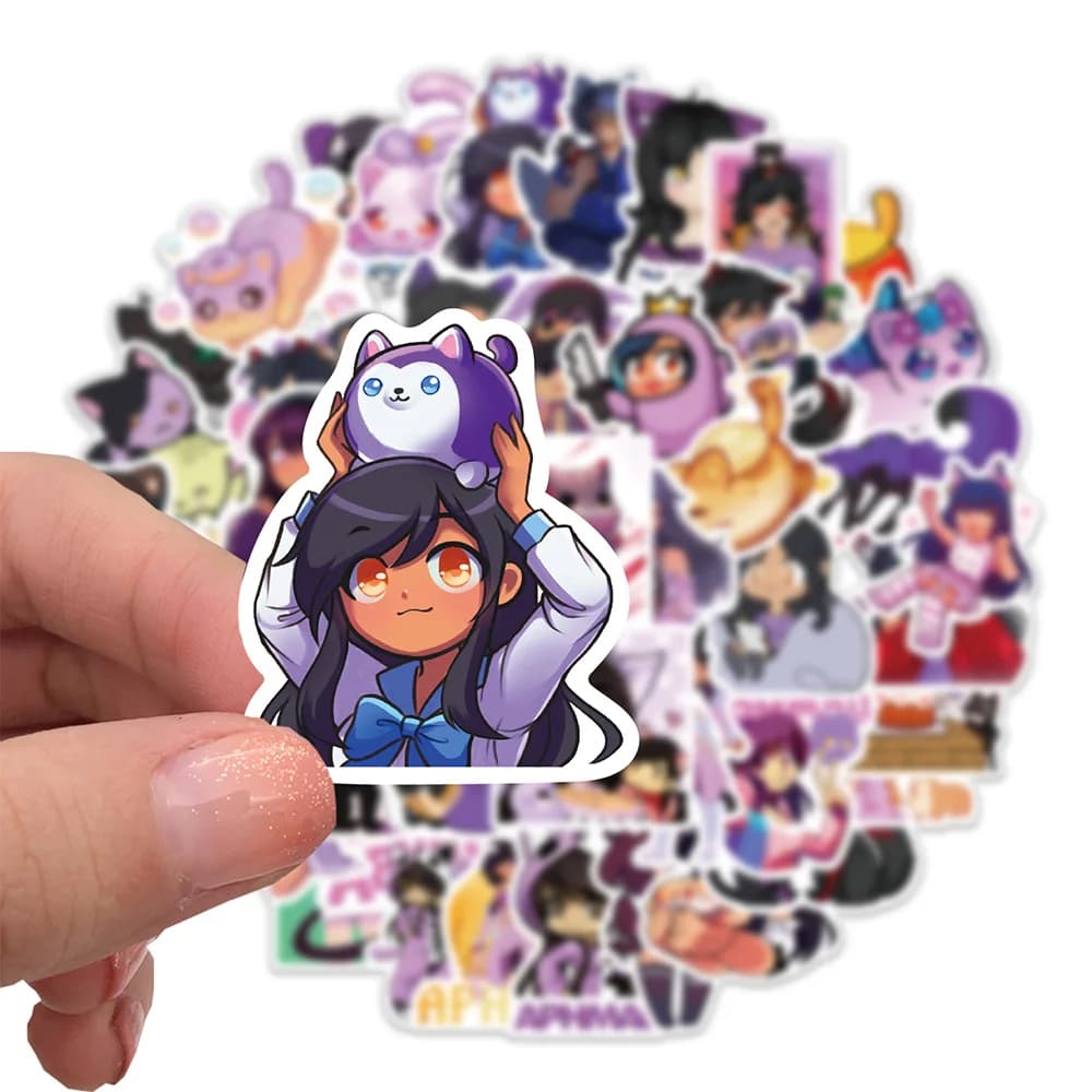 Autocollants de dessin animé Aphmau, 10/30/50 pièces, autocollants amusants pour téléphone portable,