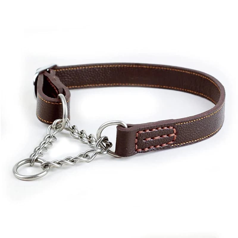 Benepaw Martingale collier en cuir sans traction Anti-fuite collier de chien d'entraînement chaîne p