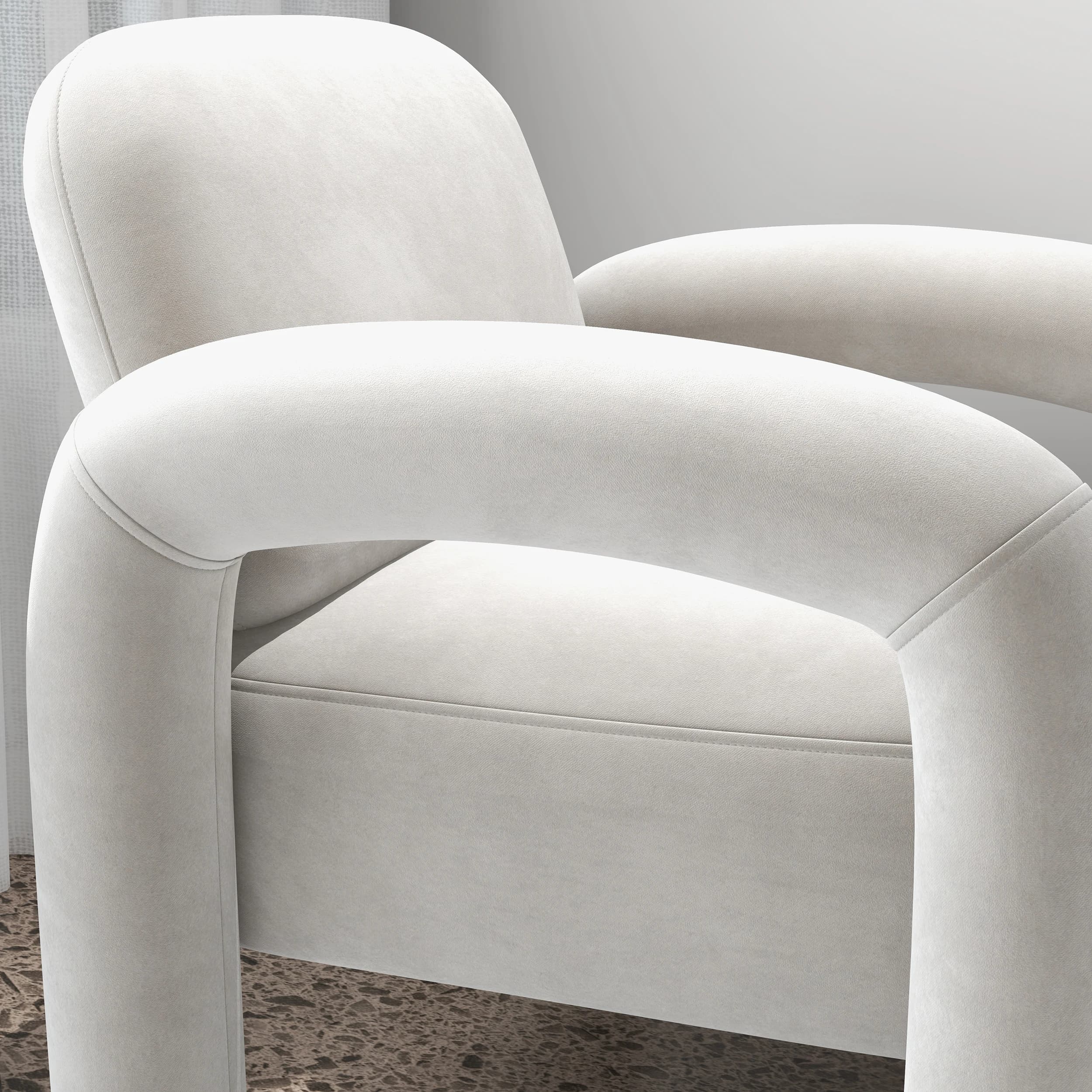 SEYNAR-Chaise d'Accent Moderne en Velours pour Salon, Milieu du Siècle