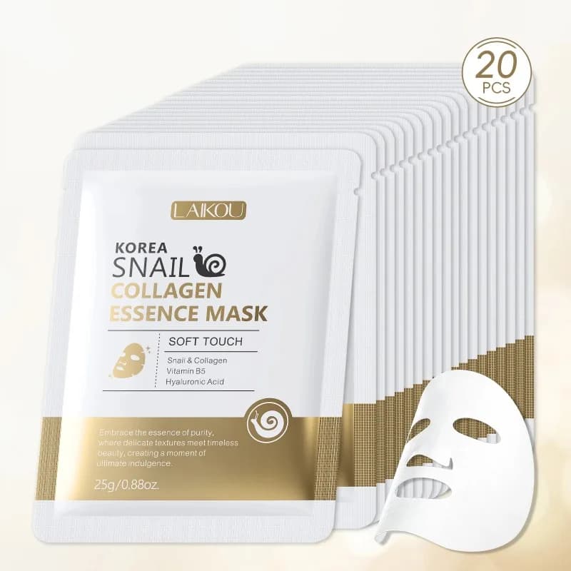 LAIKOU corée escargot collagène Essence masque feuille hydratante masque Anti-rides masque raffermis