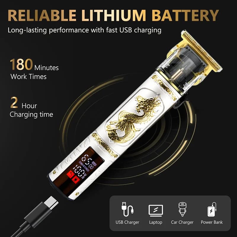 Nouveau rasoir électrique professionnel pour hommes, tondeuse à barbe, barbier, Machine à raser T9, 