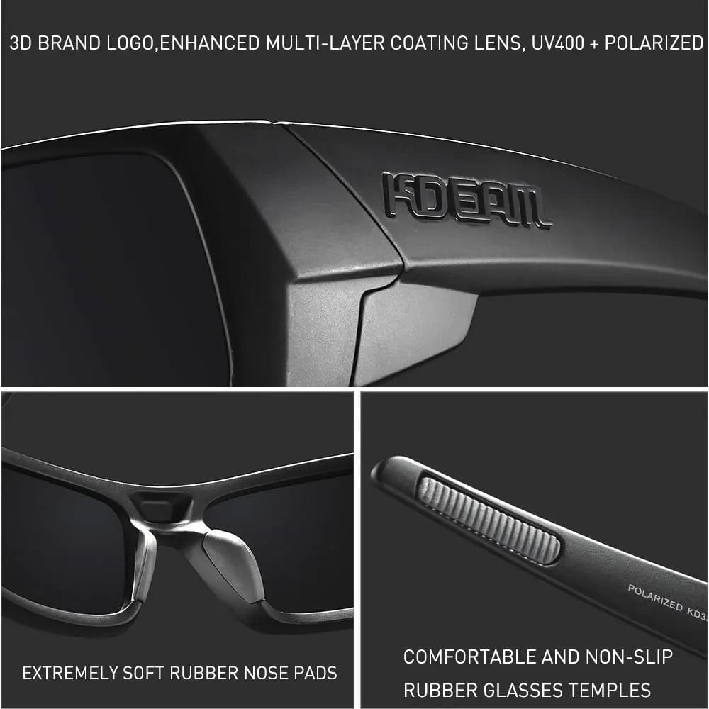 KDEAM mode lunettes de soleil polarisées hommes femmes lunettes de Sport en plein air plage pêche vo