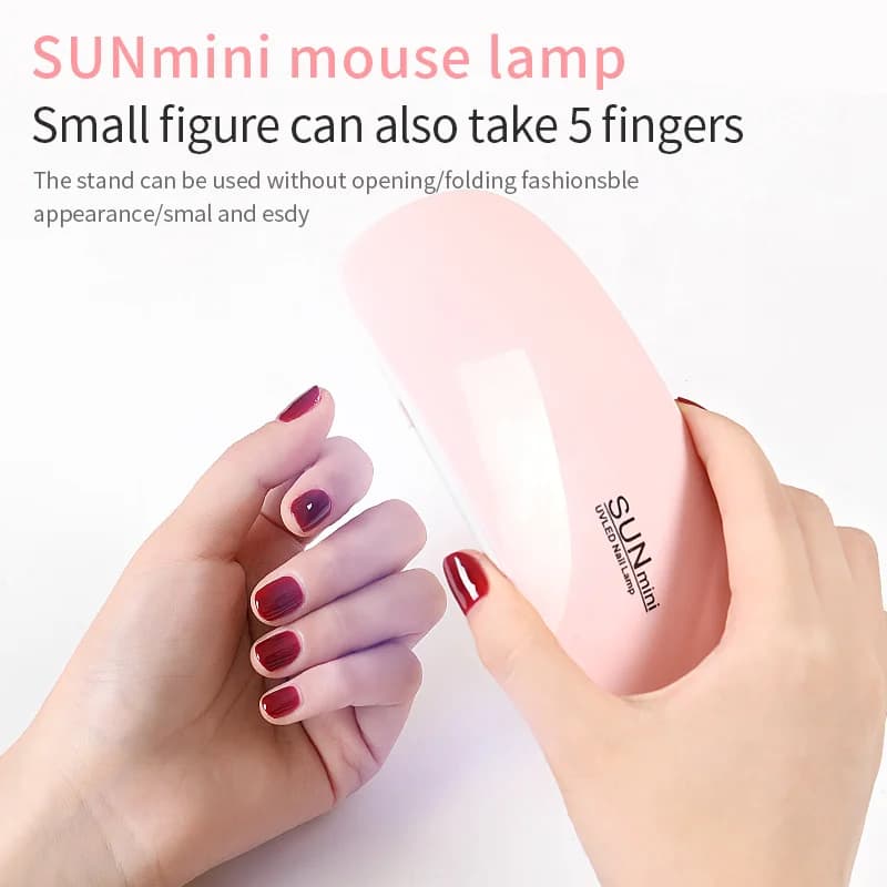 Mini lampe à ongles UV lumière LED vernis Gel durci rose blanc sèche-ongles Machine Portable USB UV 