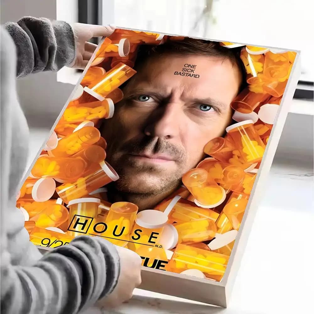 Affiche de la série télévisée médicale H-House MD, autocollant artistique auto-adhésif en papier imp