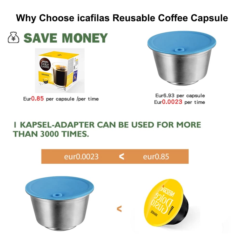Capsules de café réutilisables Dolce Gusto, dosette de recyclage pour Nescafe Picolo xs Repuesto, fi
