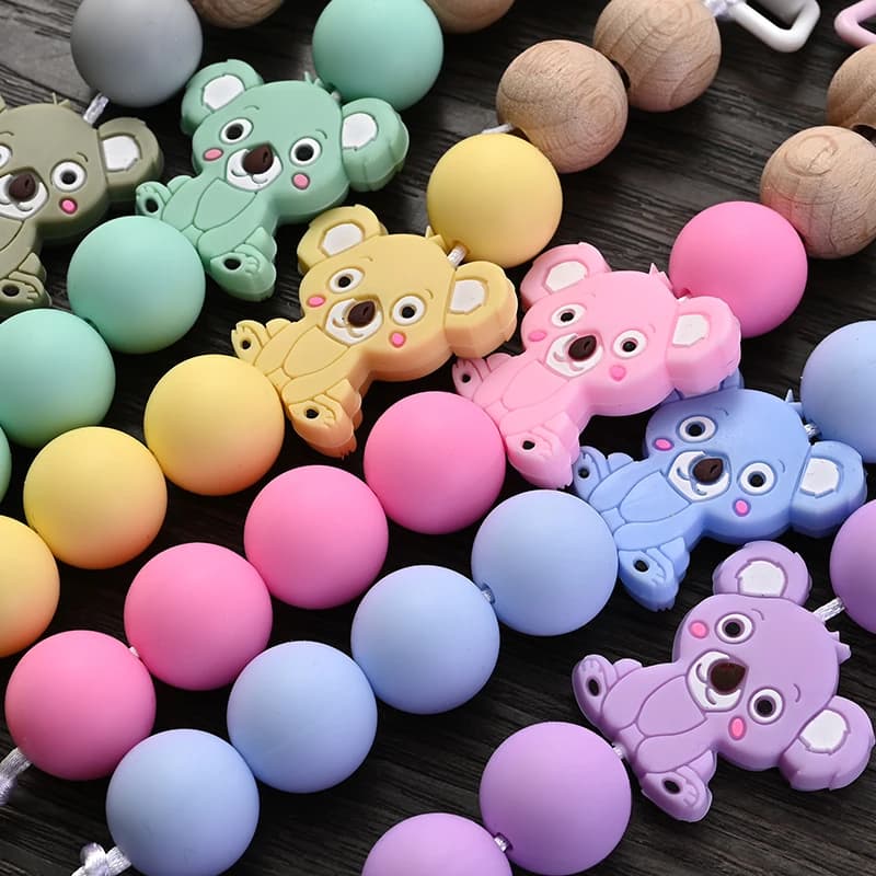 Attache-sucette en plastique pour bébé, Clip de sucette, Animal de dessin animé, chaîne de support f
