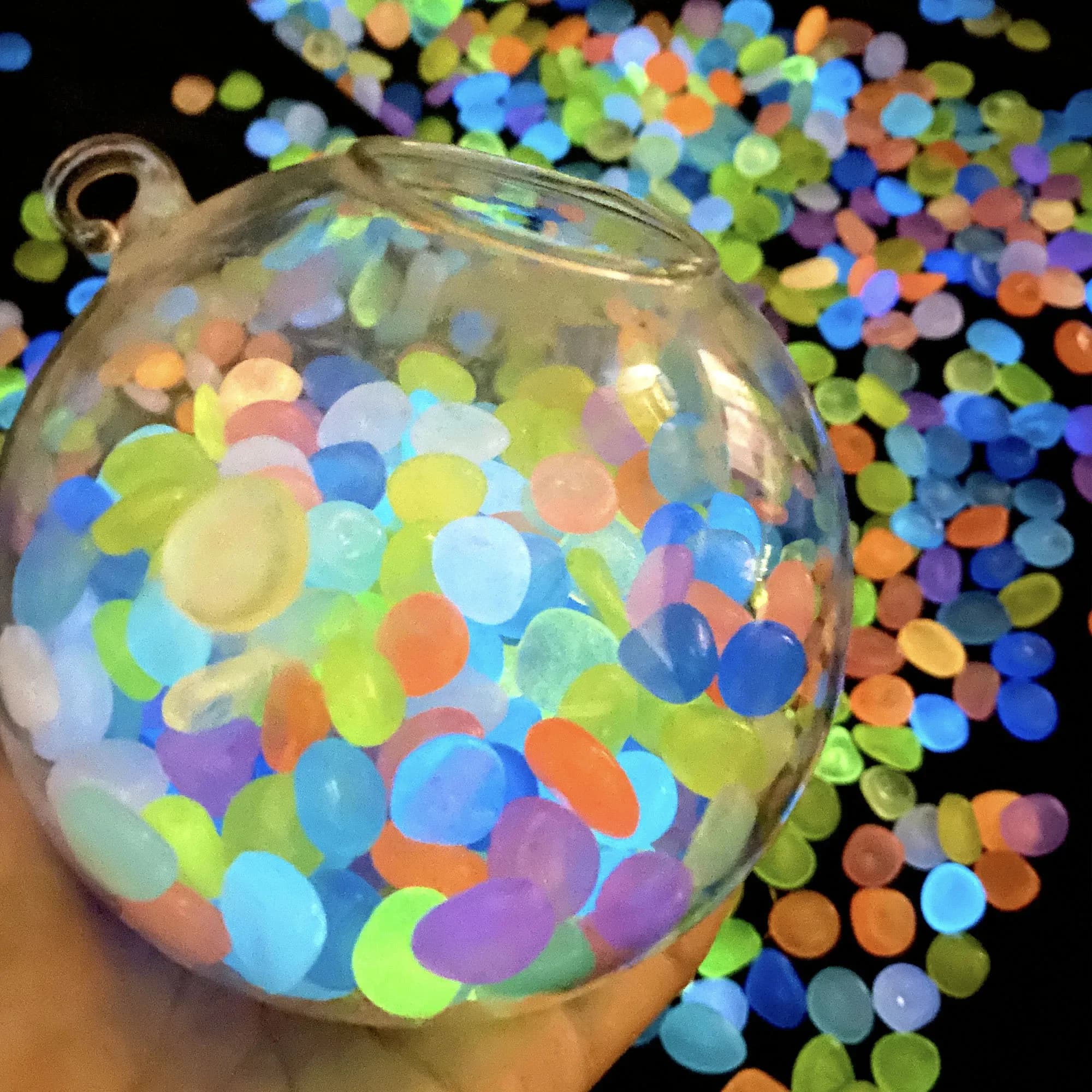 100 pièces roche lumineuse, galets de jardin foncés lumineux en pierre, décoration d'aquarium de tro
