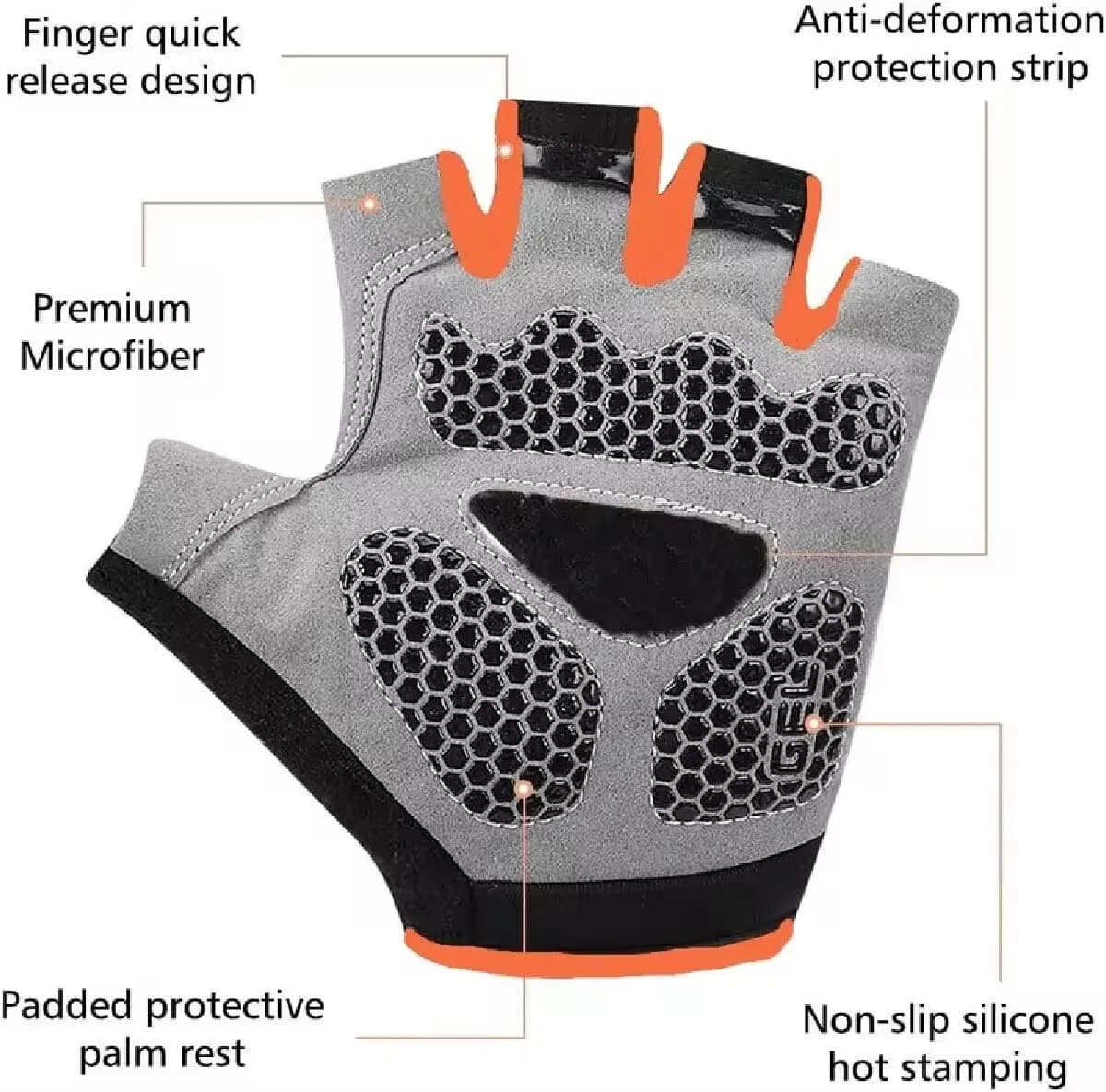Gants de cyclisme antidérapants, respirants, demi-doigts, pour vélo vtt, mitaines de Sport, gants de
