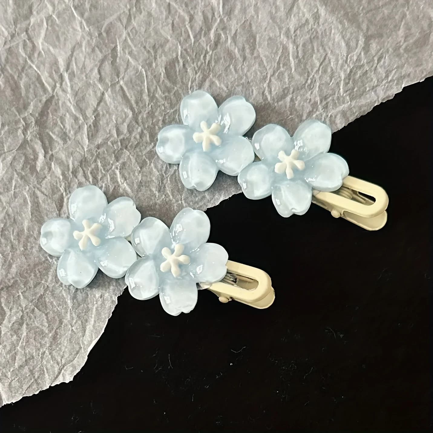 Pince à Cheveux Colorée à Cinq Pétales pour Femme, Accessoires à Motif Floral, Résines, 1 ou 2 Pièce