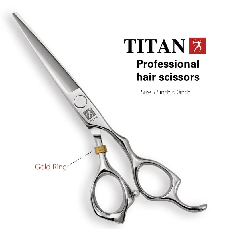 TITAN ciseaux de coiffeur ciseaux de salon de coiffure coupe de cheveux 440c ensembles de coiffure c