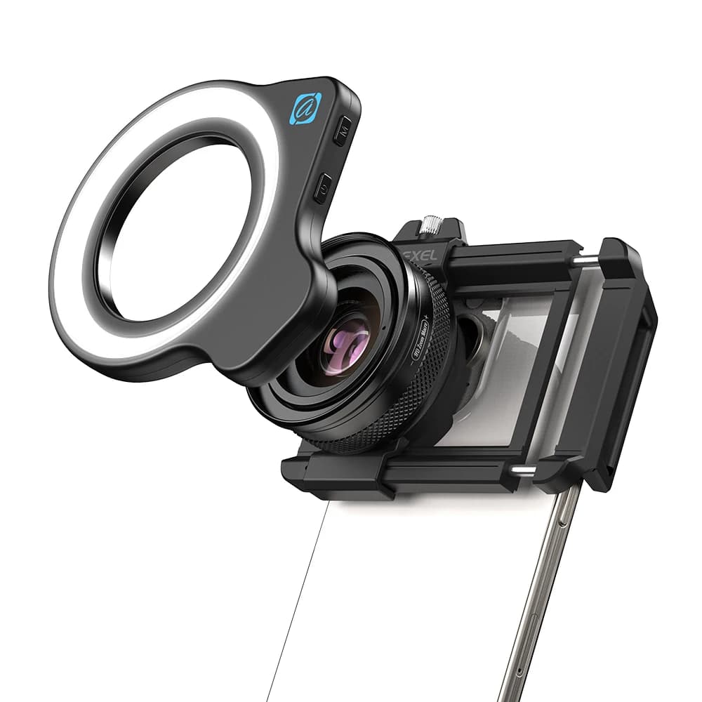 APEXEL 10-20X Zoom Macro objectif HD Micro téléphone objectifs de caméra avec LED lumière de remplis