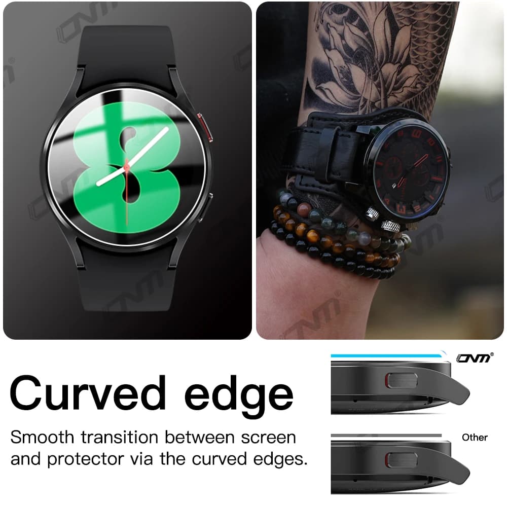 Verre trempé 9H pour Samsung Galaxy Watch 7/6/5/4 40/44mm Classic 43/47mm Pro, protecteur d'écran, F