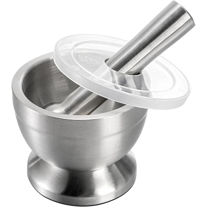 Ensemble de mortier et de pilon en acier inoxydable, broyeur à épices de cuisine, broyeur de pilules